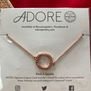 New!! Adore bracelet  rose gold with crystal